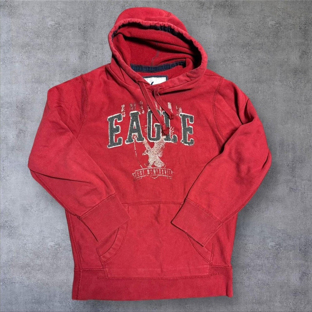 Y2K American Eagle burgundy hoodie large