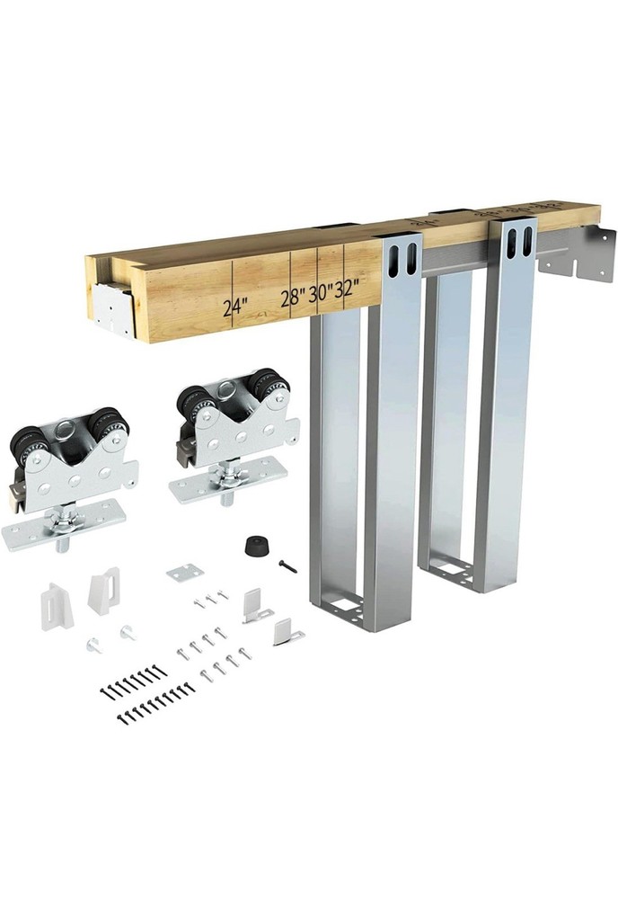 400LBS Pocket Door Frame Kit, Commercial Grade, 2x6 Stud for 24
