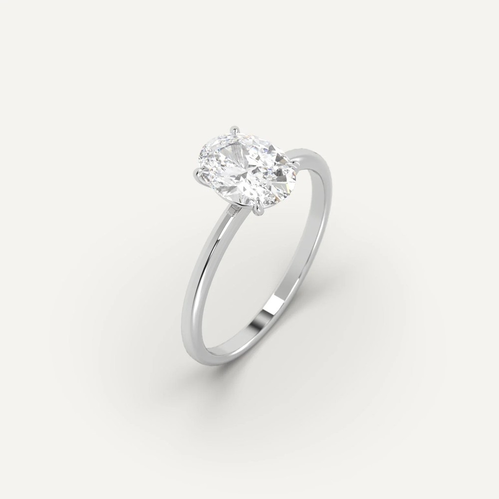 1.35 carat Oval Engagement Ring | GIA D VS1 Diamond 950 Platinum