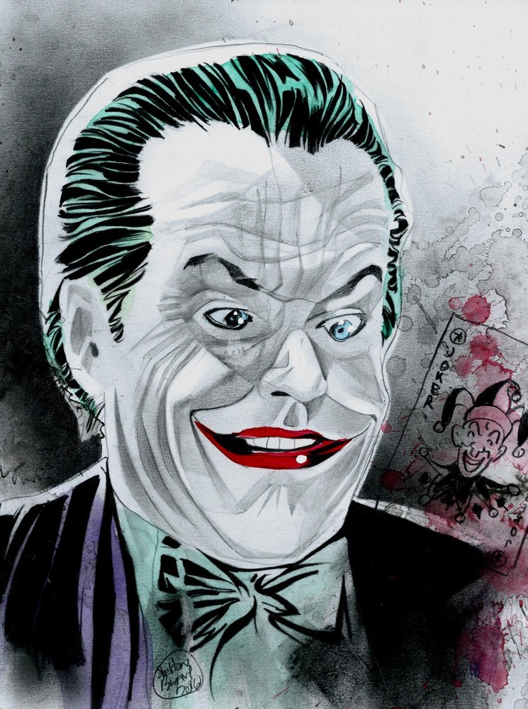 Joker~Jack Nicolson Art~Print: 11 by 14 Print Art by Shelton Bryant