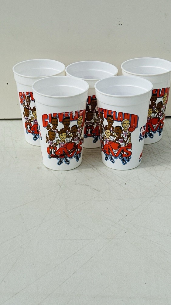 Cleveland Cavaliers Cavs  Game Vintage 90s Cup Set New Nba Price Nance