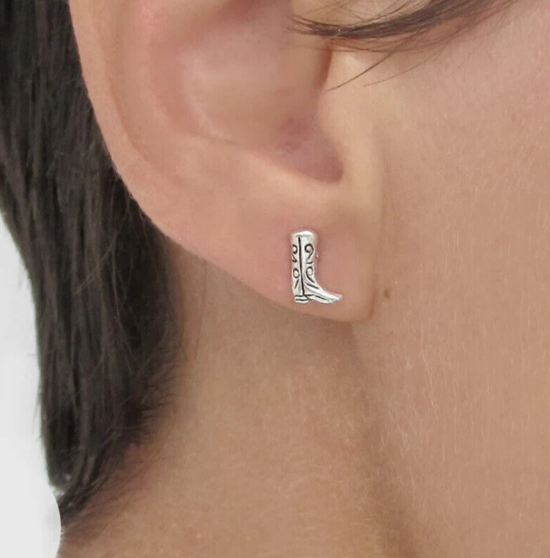 Sterling silver cowboy boot stud for rodeo line dancers and Americana lovers