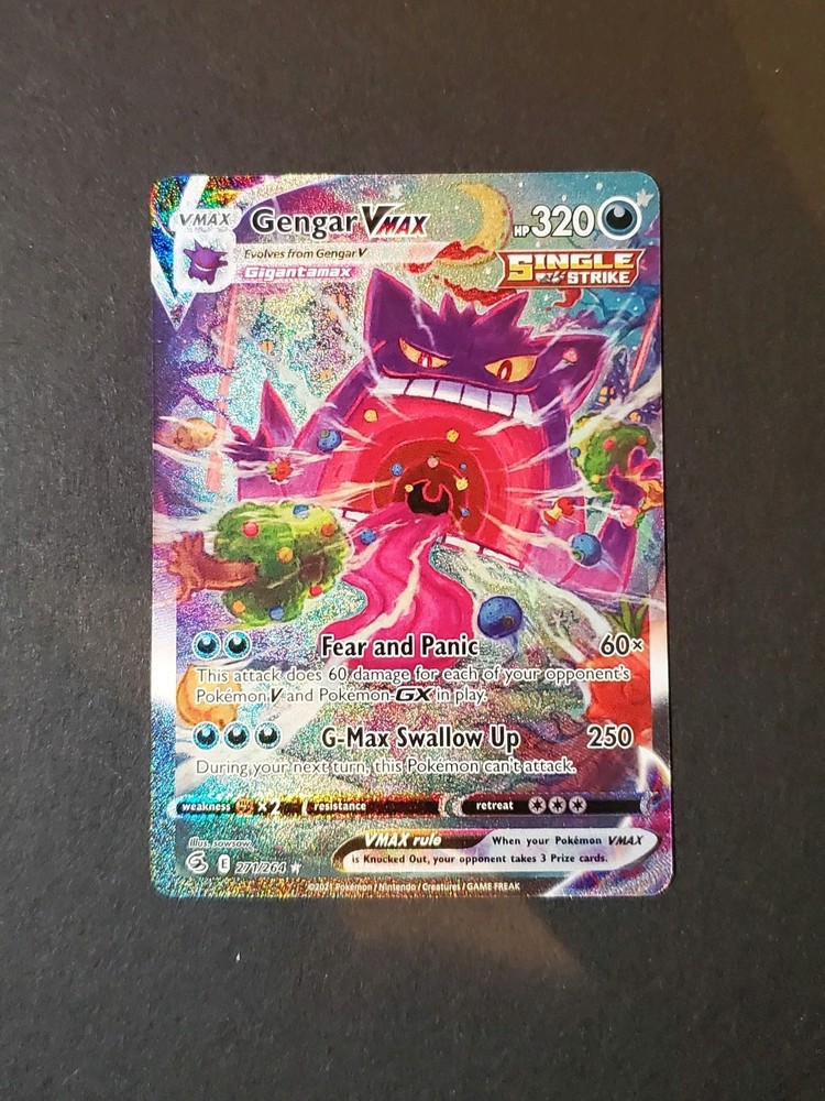 Pokémon TCG Gengar VMAX Alt Art Secret 271/264 NM Fusion Strike