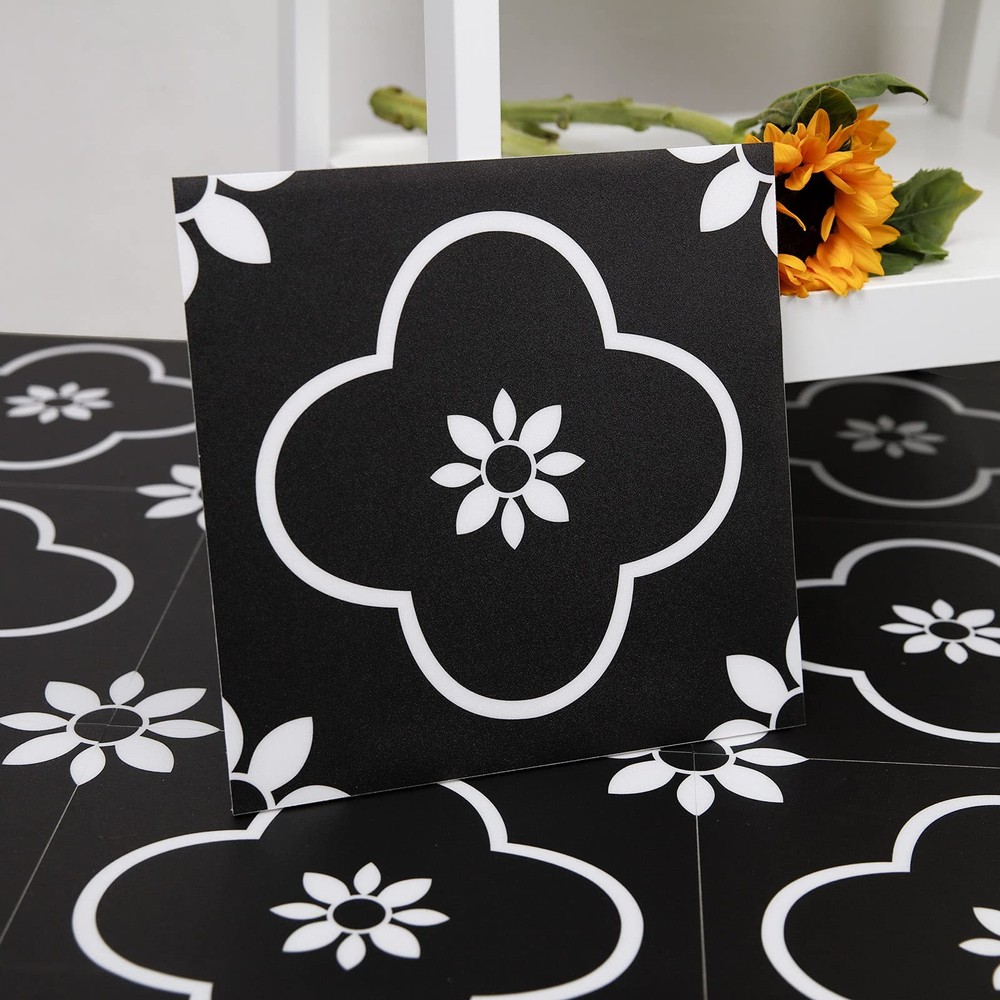 12x12 Inch Waterproof Peel and Stick Vinyl Floor Tiles Non-Slip Adhesive