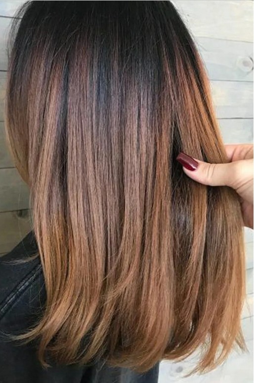 Ombre Brown 100% Human Hair Lace Front Wig for Women 13x4