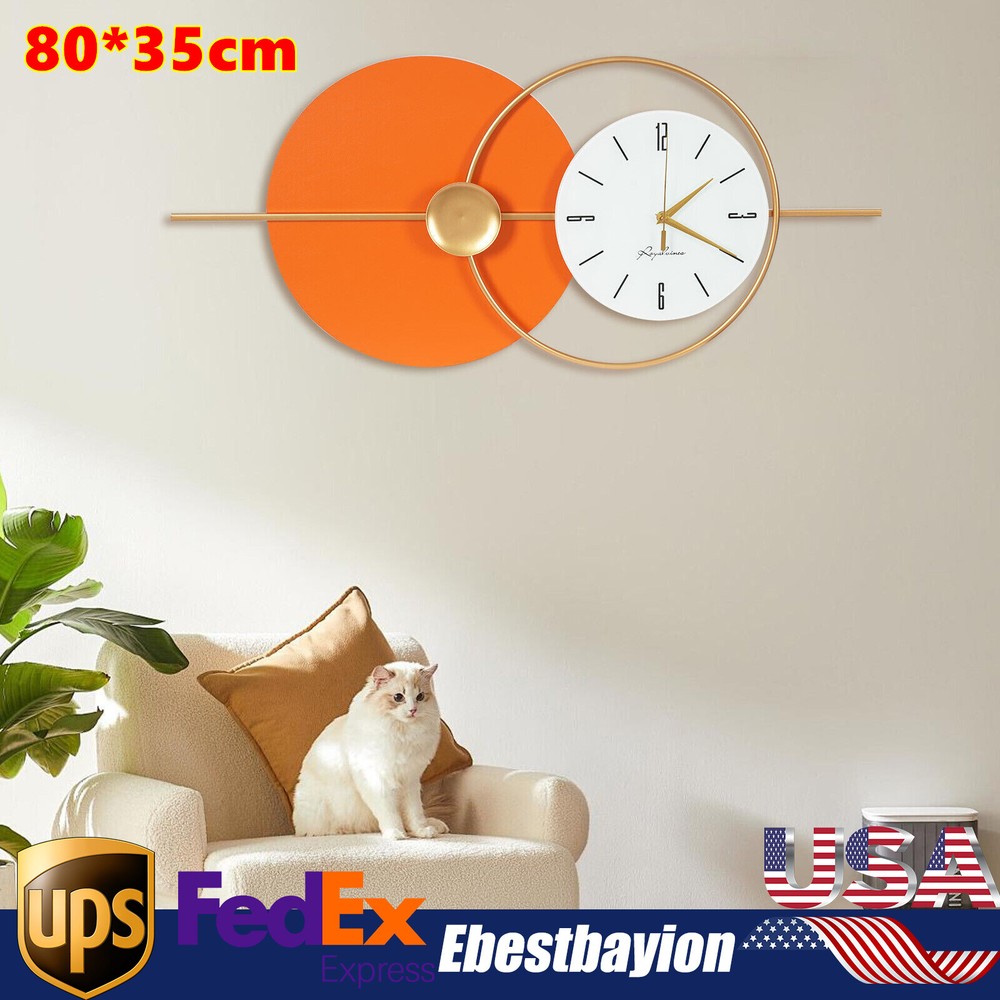 80*35cm Wall Decor Clock Modern Wall Clock Wall Clock Artistic Decoration Clock