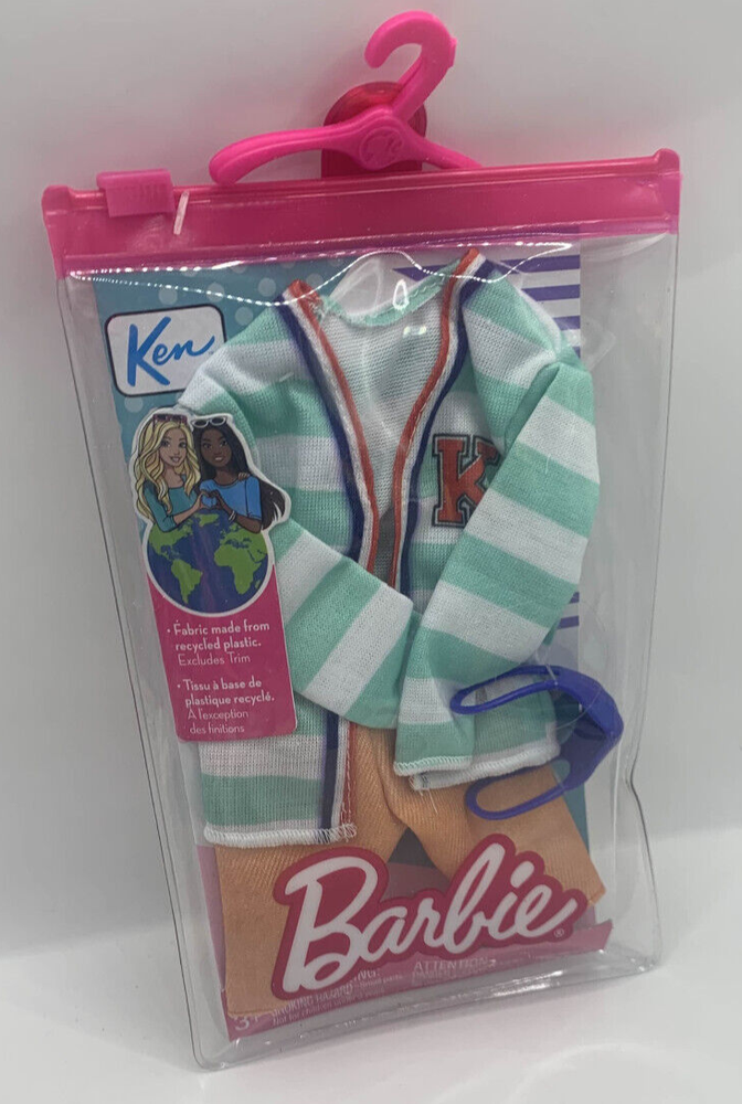 New Modern Barbie Ken Doll Fashion Casual Shorts Jacket & Mask Outfit Clothing