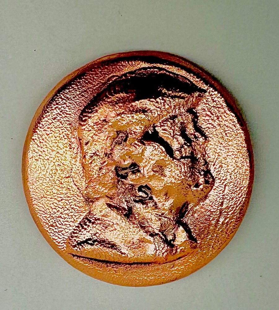 Trump ear shot Medallion. Copper buillion coin. Hand poured, handcrafted. 3oz