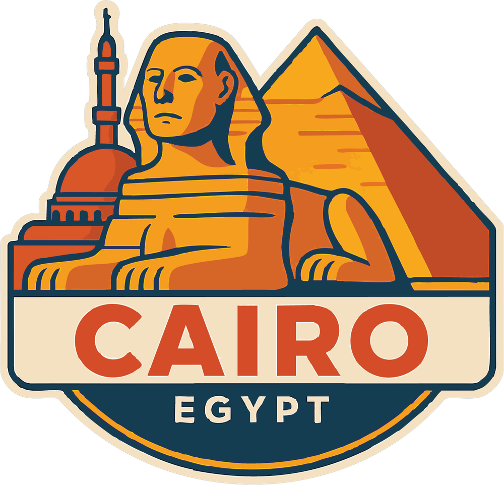 Cairo Sticker Decal Vinyl Die-Cut City Skyline Landmark Design