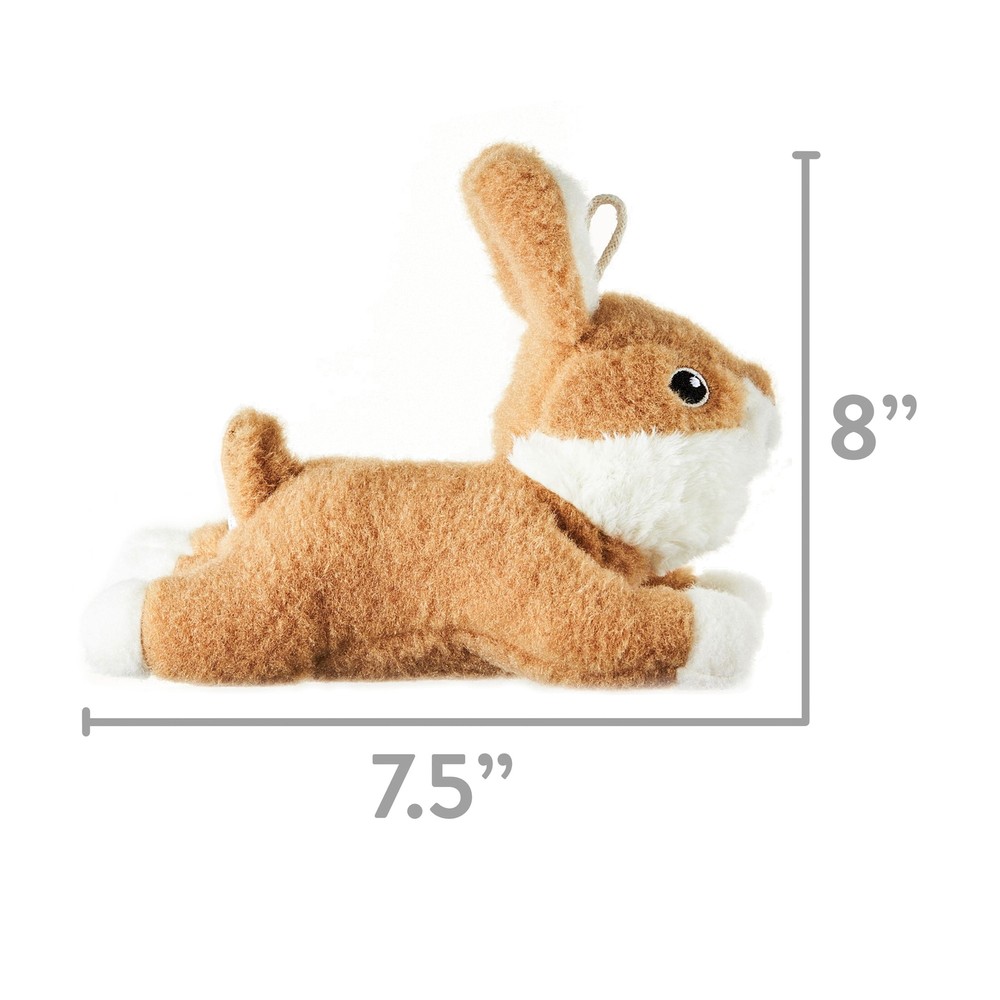Vibrant Life 8.25 Inch GRS-Certified Squeaky Plush Bunny Dog Toy