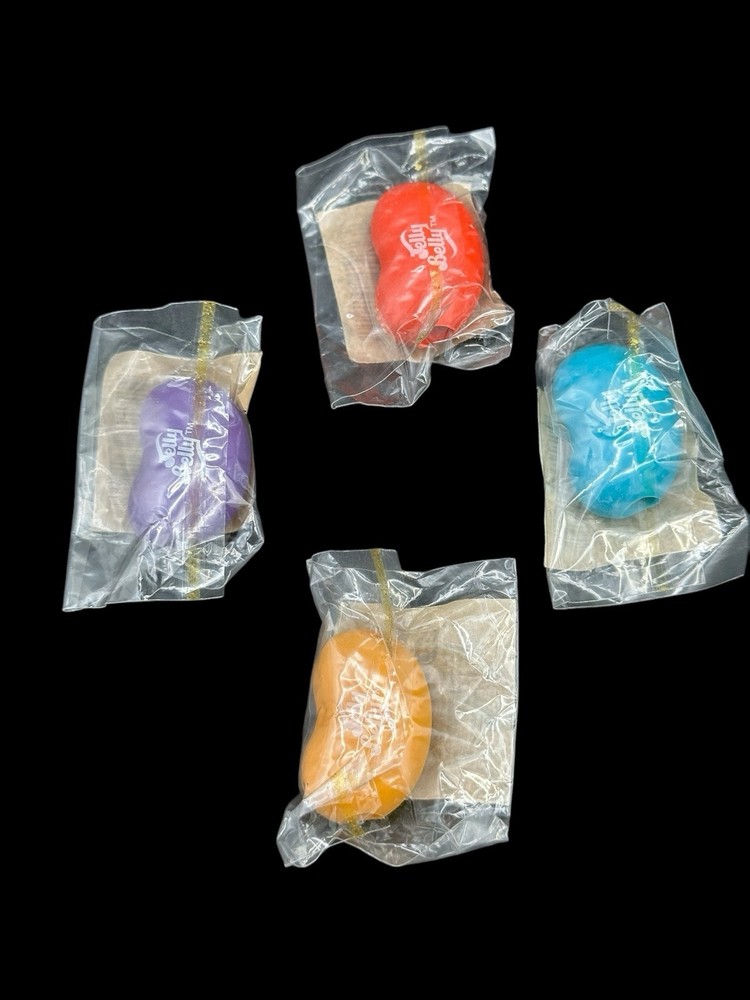 Jelly Belly Scented Pencil Toppers in Purple Yellow Red Blue