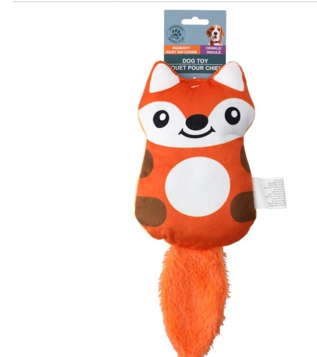 Greenbrier Kennel Club Woodland Shaped Animal Dog Toy Fox