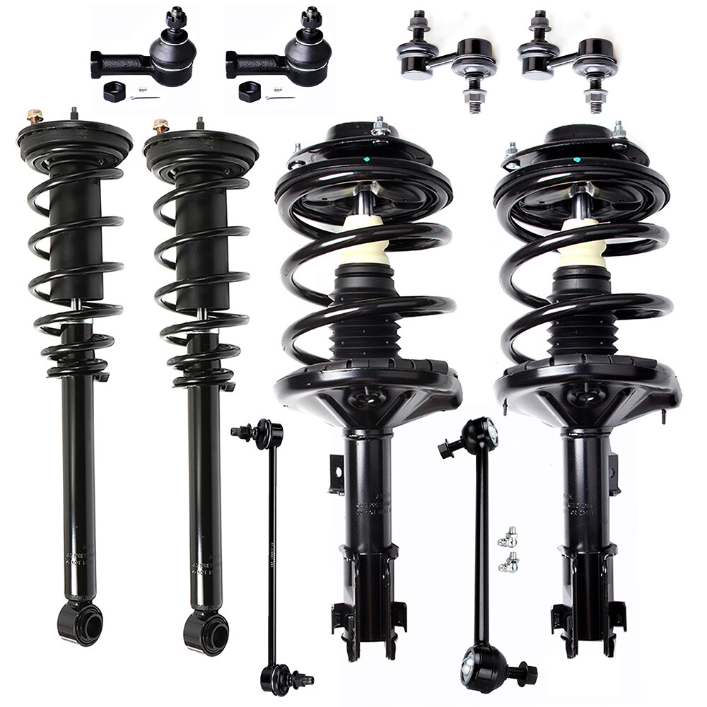 2000-2005 Mitsubishi Eclipse Front & Rear Struts Sway Bars Tie Rods Kit