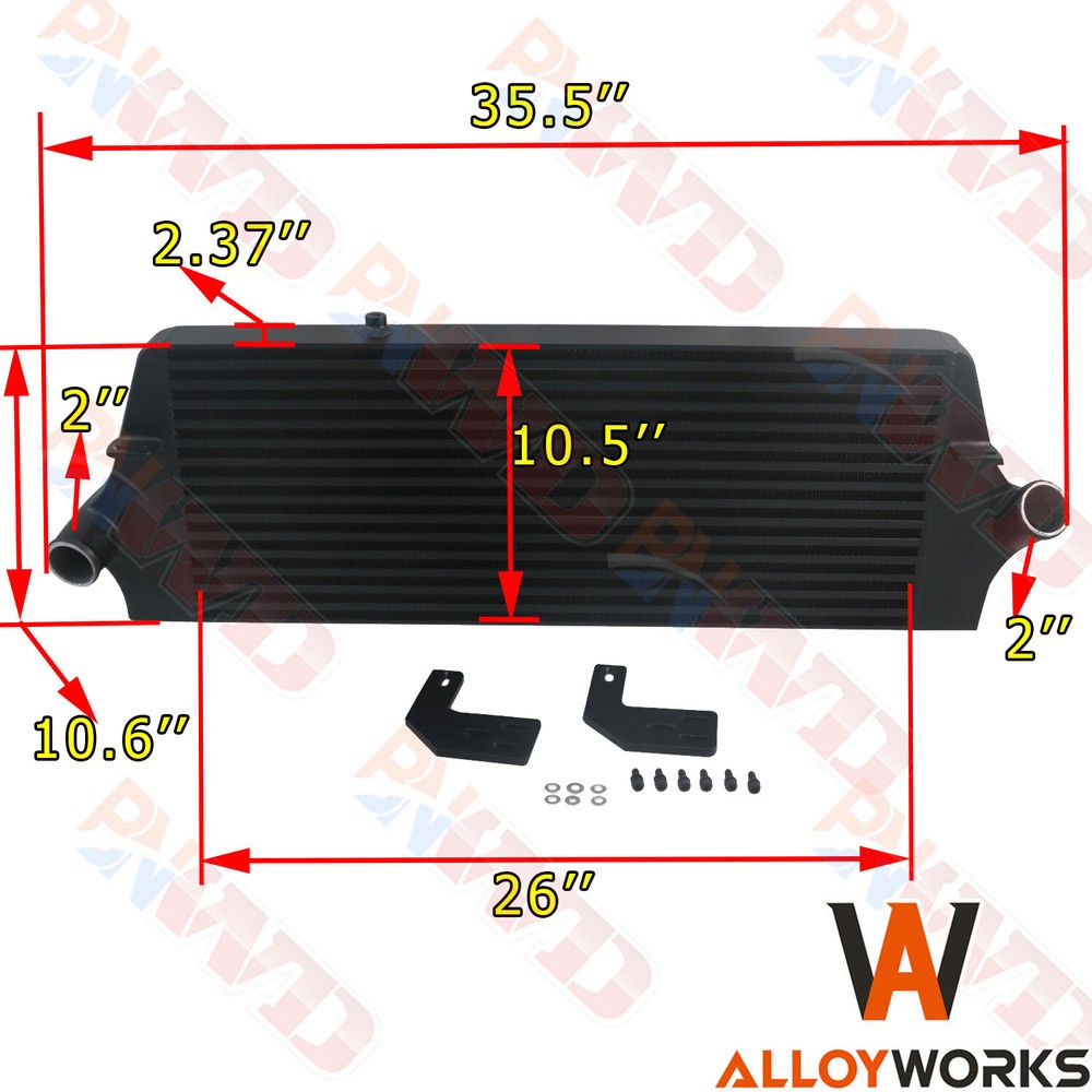 07-10 Ford Focus ST225 MK2 Gen3 Black Front Mount Aluminum Intercooler