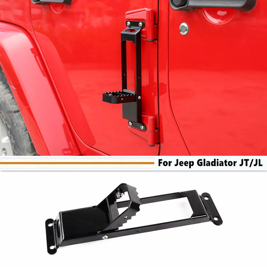 For Jeep Gladiator JT/JL 2018-2025 Black Car Hinge Step Metal Folding Foot Pedal