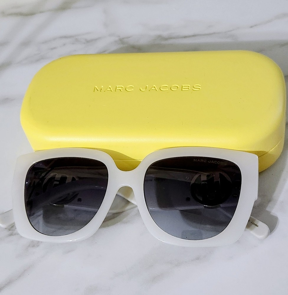 Marc Jacobs MARC 687/S Square White Plastic Women's Gradient Sunglasses