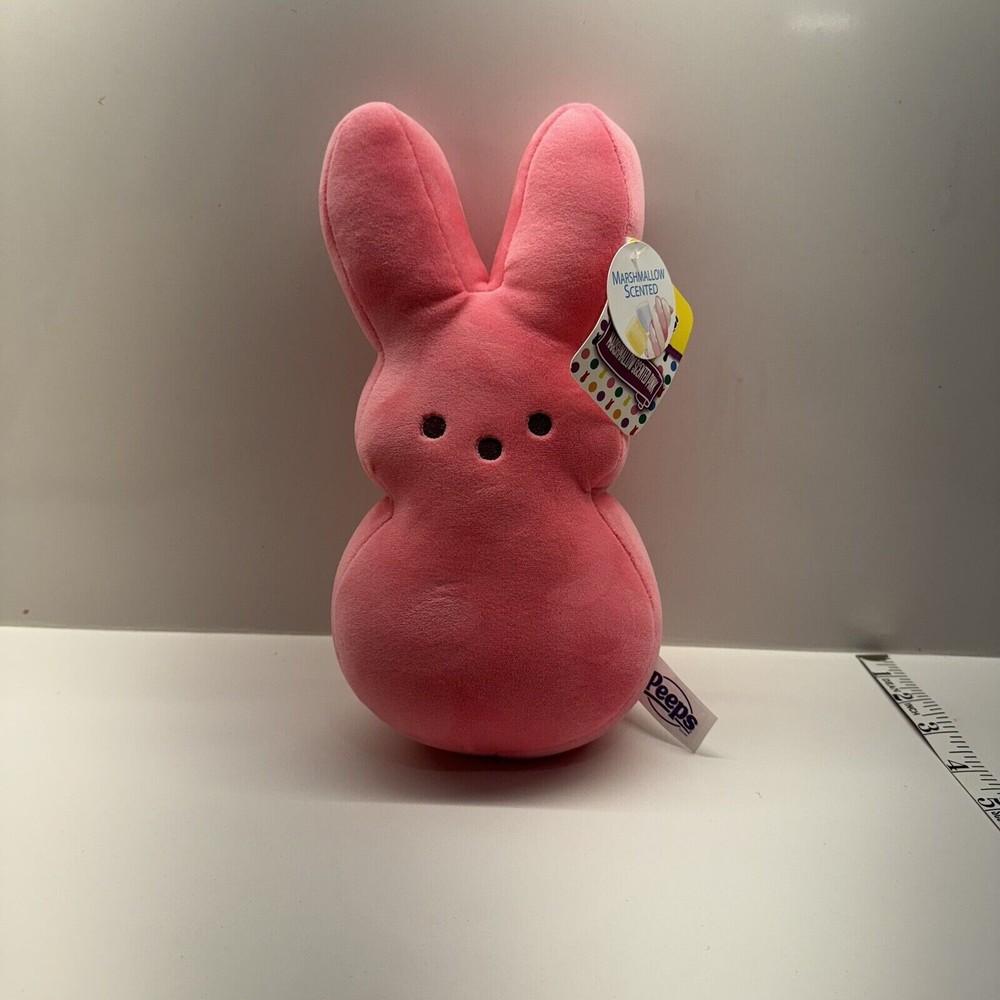 Peeps Pink  Plush Bunny Rabbit Large 10” Stuffed Animal Easter New 2022 (ras)