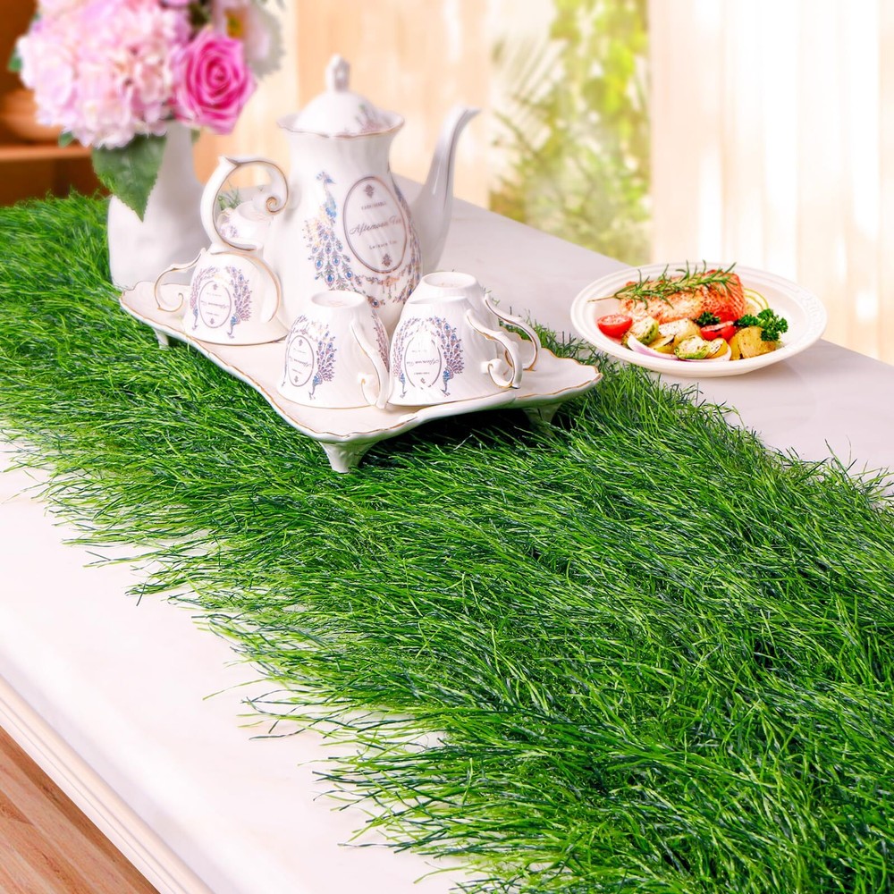 Synthetic Thatch Grass Table Runner for Stylish and Durable Table Decor