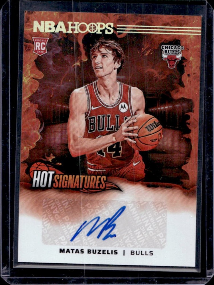 2024-25 Hoops Matas Buzelis Hot Signatures Rookies RC Auto #HSR-BUZ Bulls