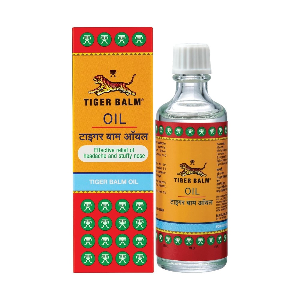 Tiger Balm Ayurvedic Pain Relief Oil Effective Relief from Headache,Stuffy Nose