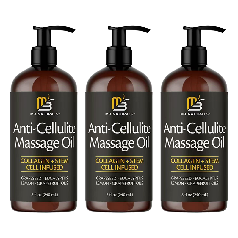 Anti-Cellulite Massage Oil Infused with Collagen & Stem Cells - Skin Tightening