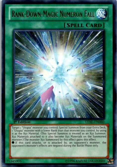 Rank-Down-Magic Numeron Fall LVAL-EN060 1st Edition Legacy of the Valiant