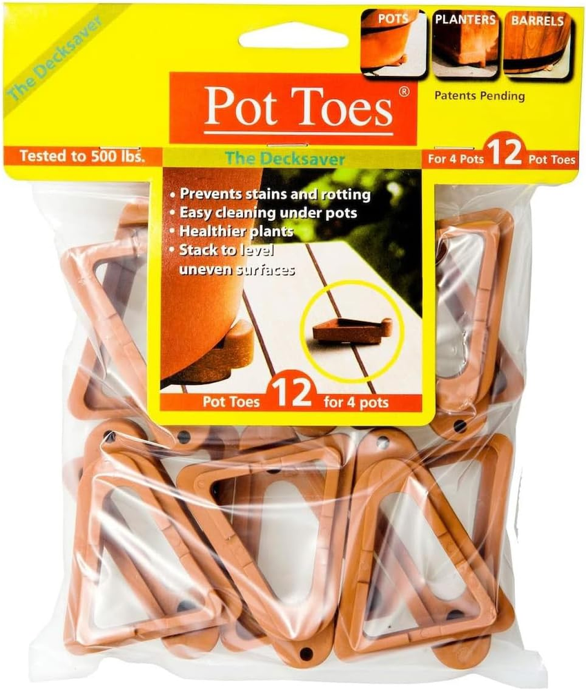 Pot Toes, Plant Pot Risers for Indoor and Outdoor, Prevent Stains and Rotting on