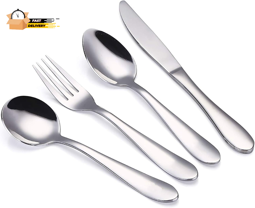 4-Piece Children Flatware Set 18/10 Stainless Steel Child Set Tableware S