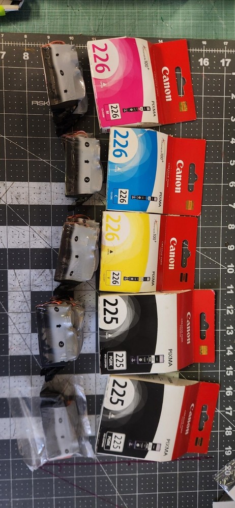 Lot of 17 genuine canon OEM pixma ink cartridges