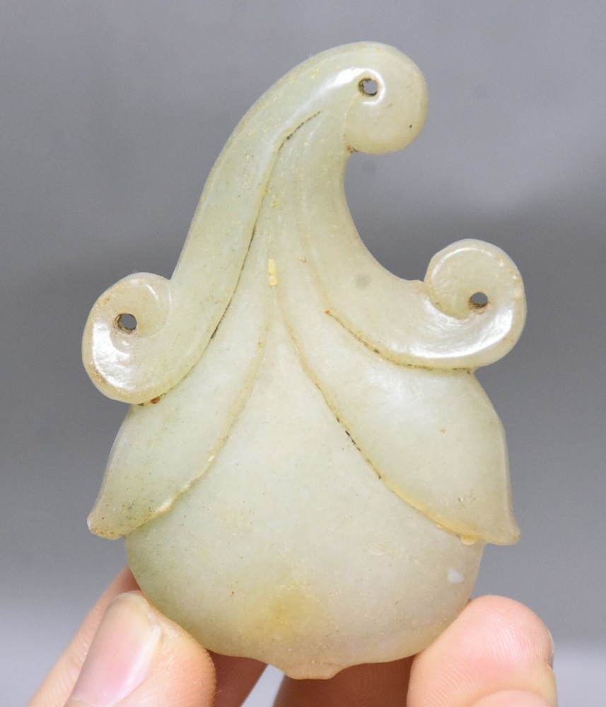 5CM Hongshan Culture Ancient Jade Gourd Yubi Amulet Pendant
