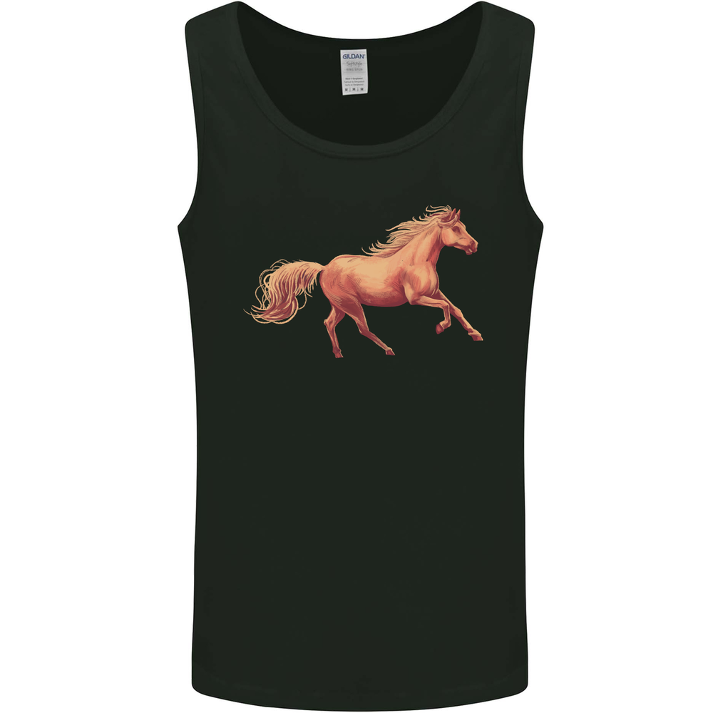 A Galloping Horse Equestrian Mens Vest Tank Top