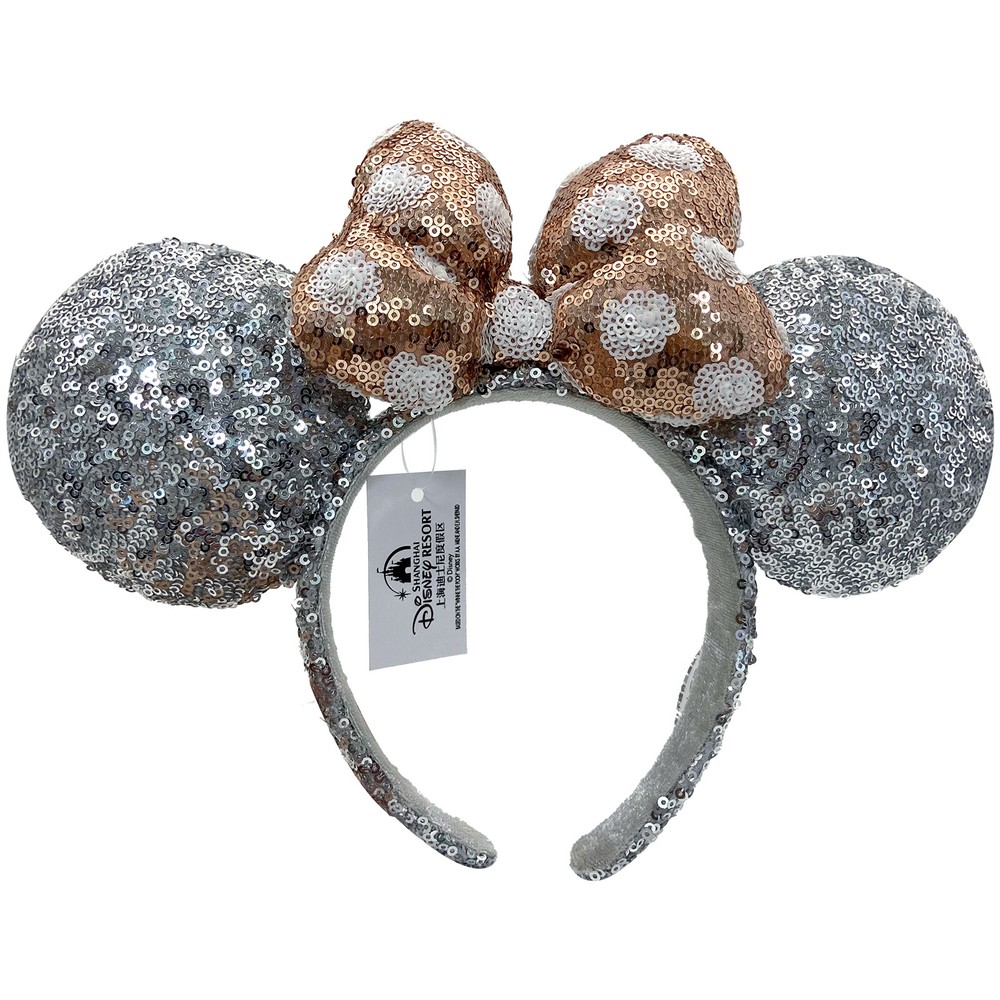 Mickey Mouse Polka Dot Rose Gold Sequined Disney Parks Headband 2022