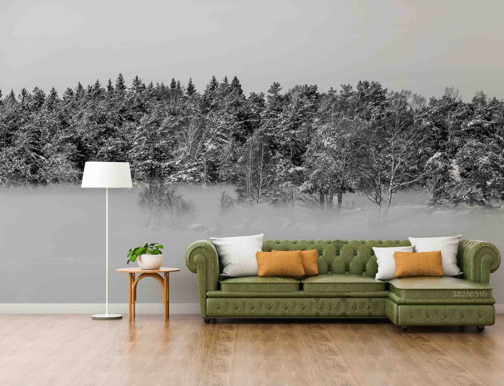 3D Forest Winter Landscape Wall Murals Wallpaper Murals Wall Sticker