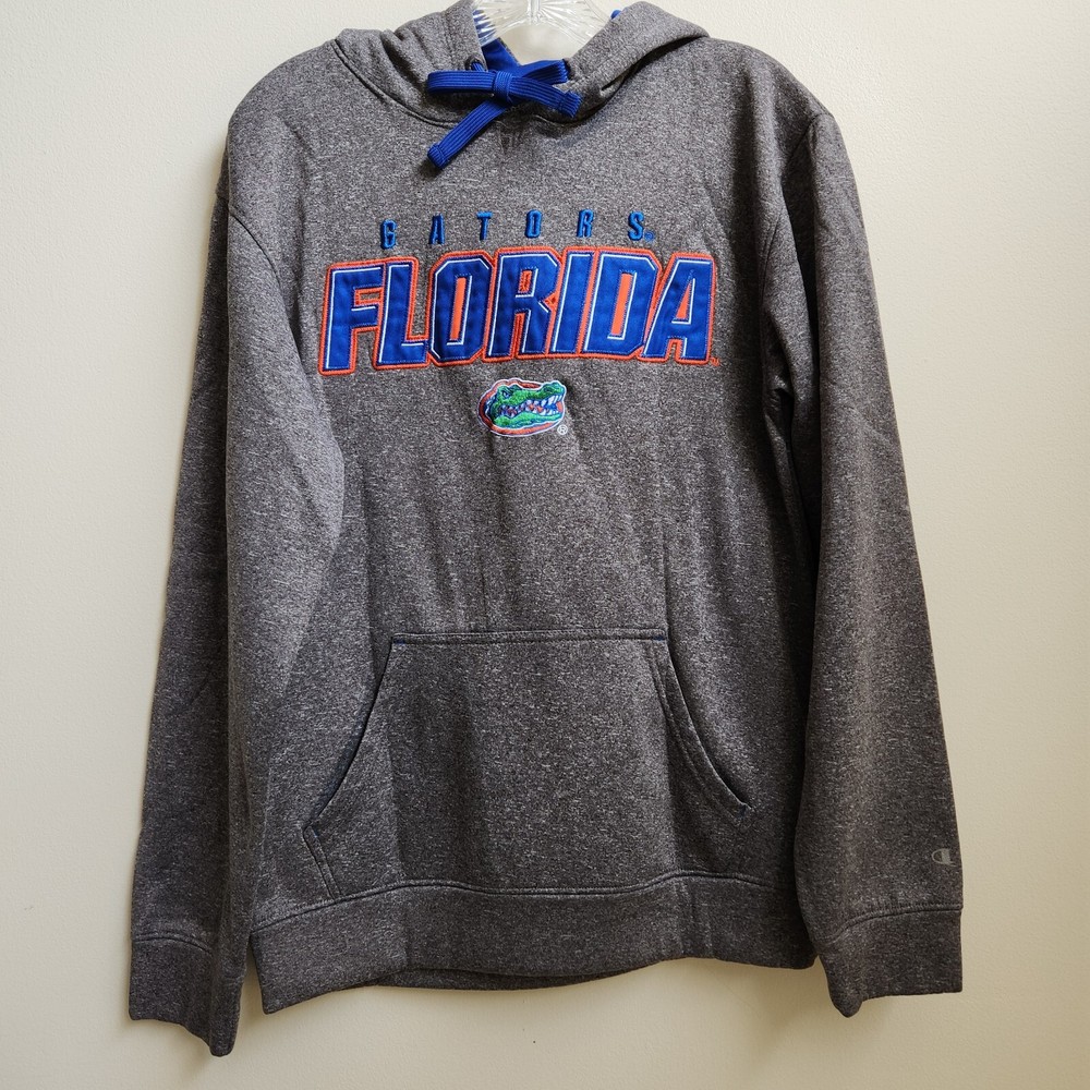 Florida Gators Hoodie Men's S Gray Pullover Champion Pocket College Logo Retro