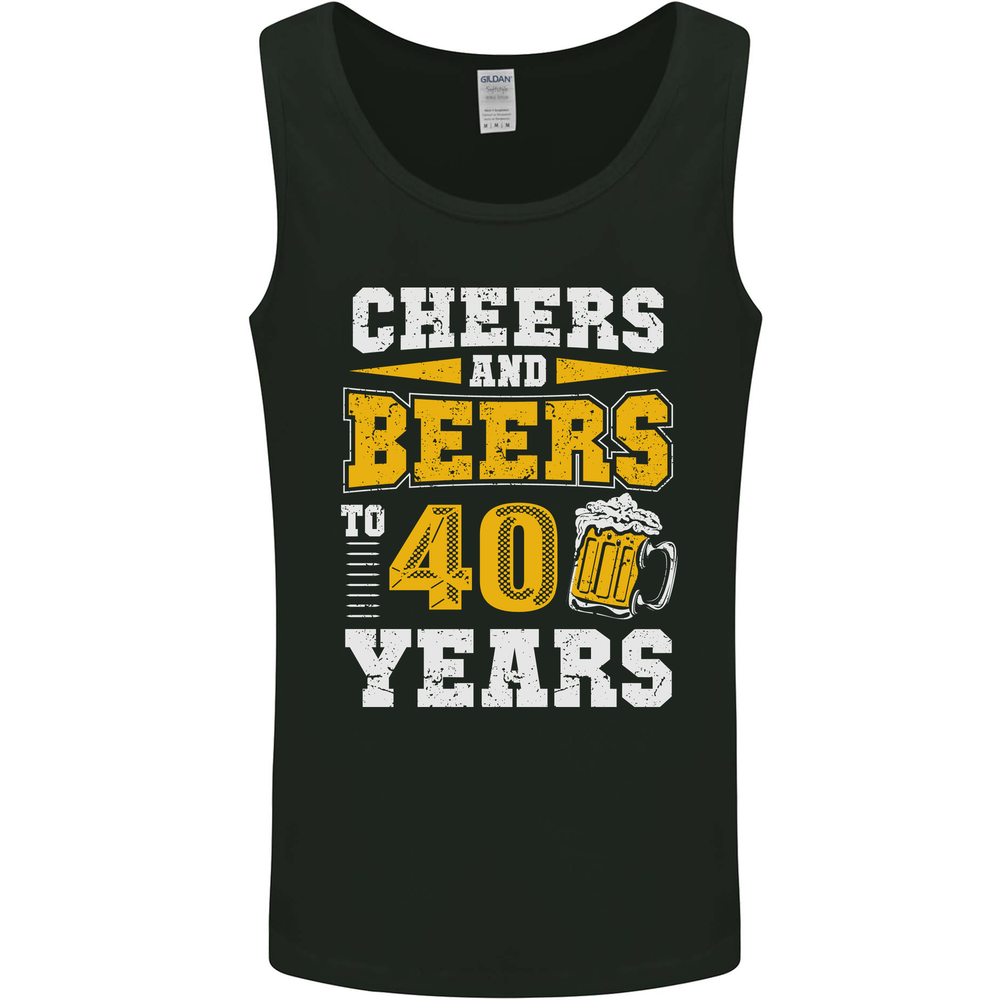 40th Birthday 40 Year Old Funny Alcohol Mens Vest Tank Top