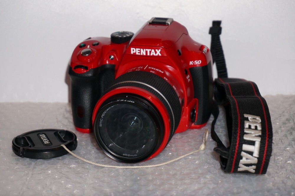 Pentax K-50 16.3MP Digital SLR Camera - RED with 18-55mm Kit Lens (SC: 5300)