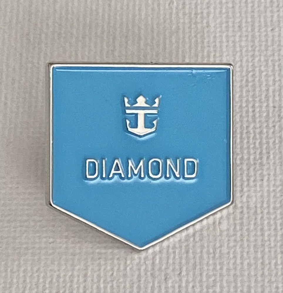 ROYAL CARIBBEAN - Lapel Pin CROWN ANCHOR Society DIAMOND MEMBER Blue Enamel RCCL