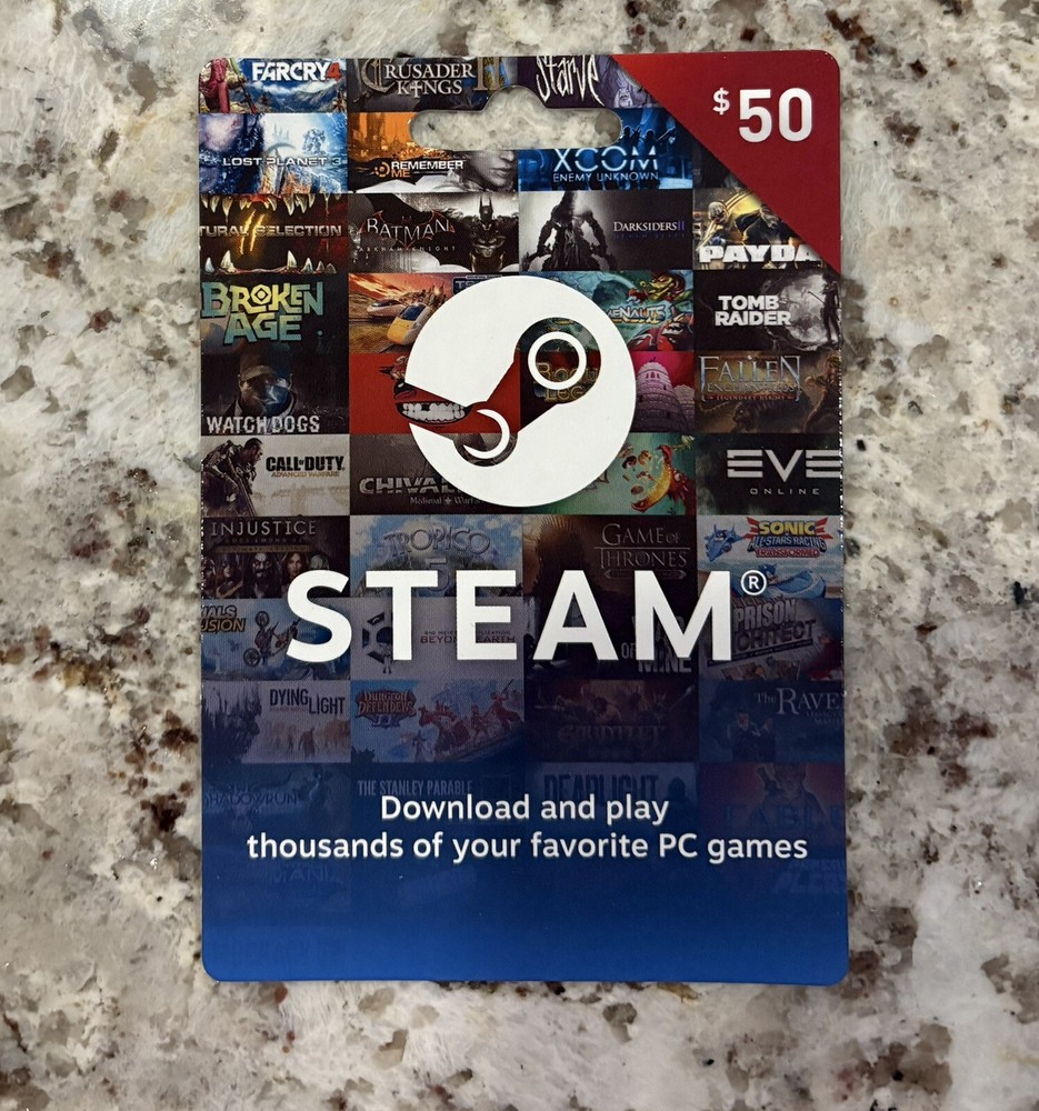 Steam Gift Card PC Game Code Physical Card Fast Shipping New-image