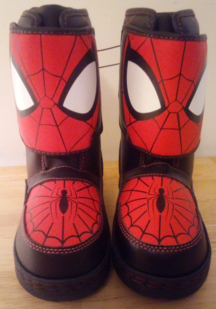 NWT Spider-Man Marvel Toddler Light-up Mid-Calf Winter Boot Boy Size 6 7 8 10 11