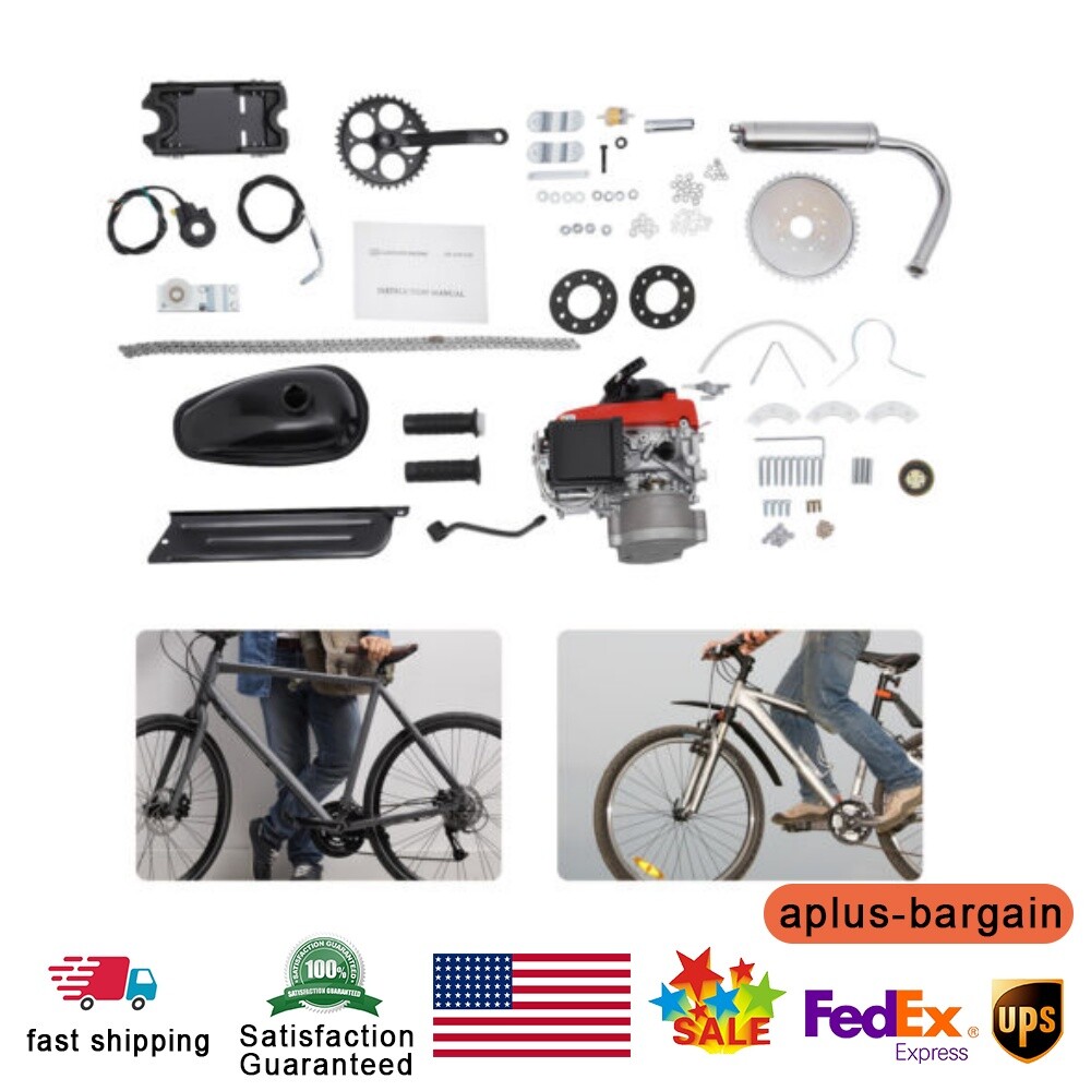4 Stroke 53CC Gas Petrol Motorized Bicycle Engine Motor Kit Chain Drive Stable