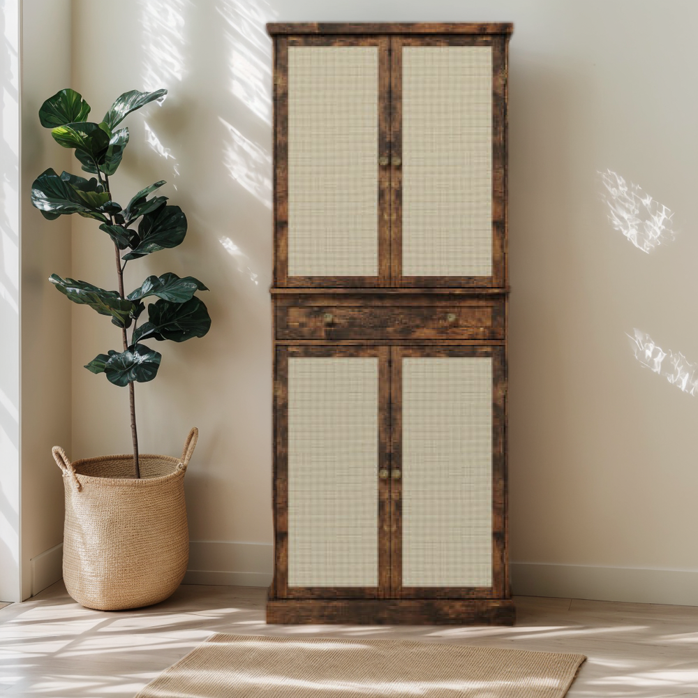 4-Door Heavy Duty Storage Cabinet with Adjustable Shelves for Organizing