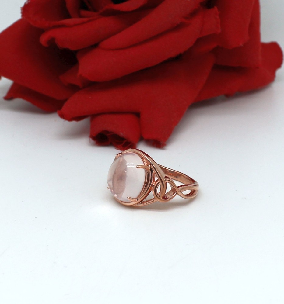 Sterling Silver NWOT JTV  Vermeil Quartz Cocktail  Ring Size 10 7.55g CAT RESCUE