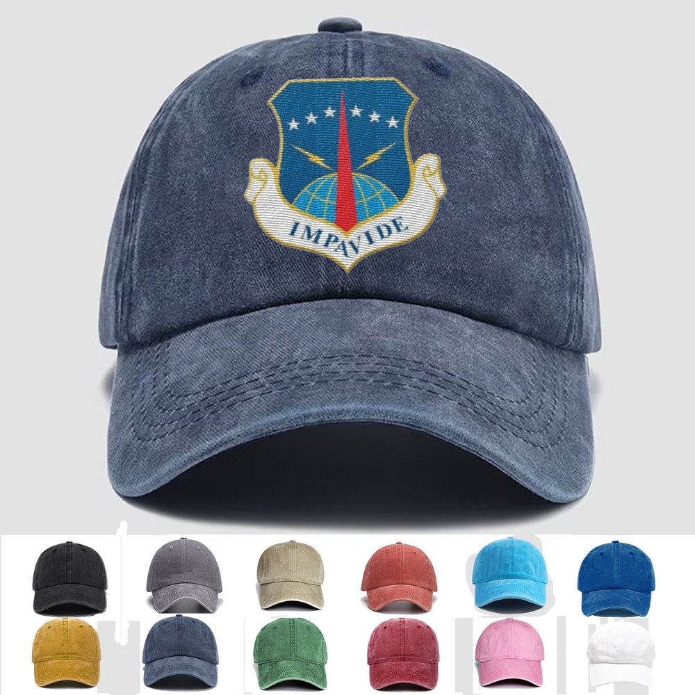 Custom Embroidered Hat 90th Missile Wing, Veteran Cap, Trucker Hat, Gift Idea