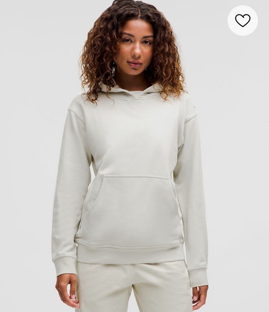 Lululemon All Yours Hoodie French Terry Womens 12 Vapor Pullover Sweatshirt