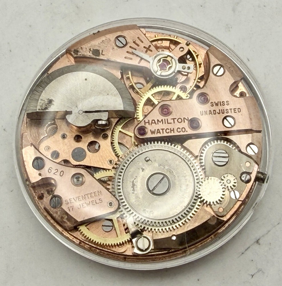 Vintage Hamilton Thin-O-Matic 620 Micro Rotor Men Wristwatch Movement,dial,hands