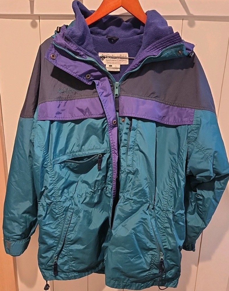 Vintage Columbia Jacket Snow Ski Green USA 90s Y2K Size L Wom