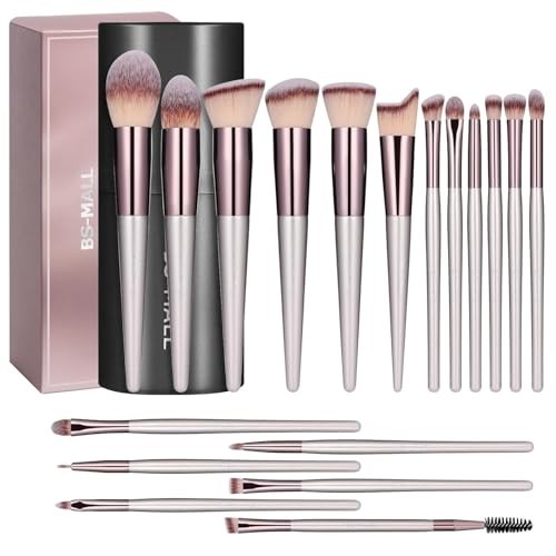 BS-Mall Makeup Brush Set 18 Pcs Premium Synthetic Foundation Powder Concealers