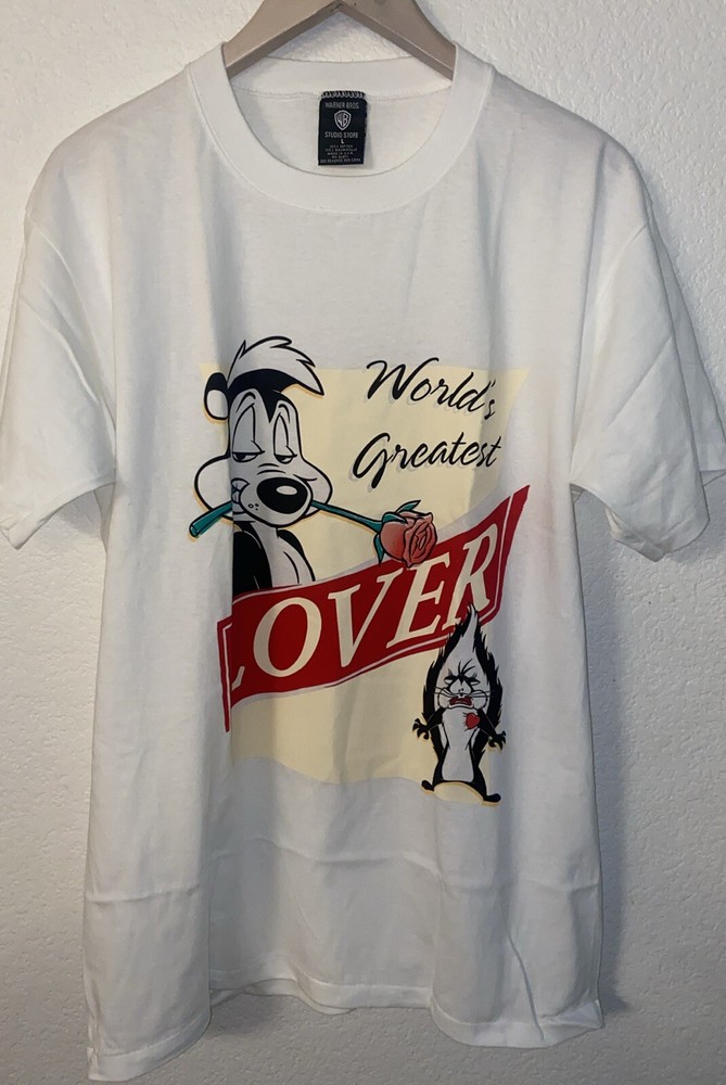 True vintage 1998 size L Pepe Le Pew single stitch Warner Bros 21/29 Vhtf