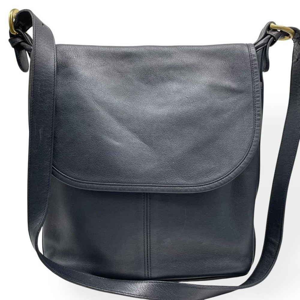 Excellent Condition COACH Old Coach USA Made Shoulder Bag Dark Navy