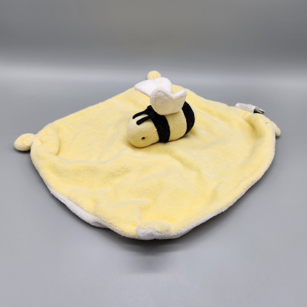 Burts Bees Lovey Bumble Bee Baby Security Blanket Yellow Black Organic Cotton